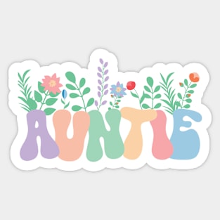 Floral Auntie Sticker